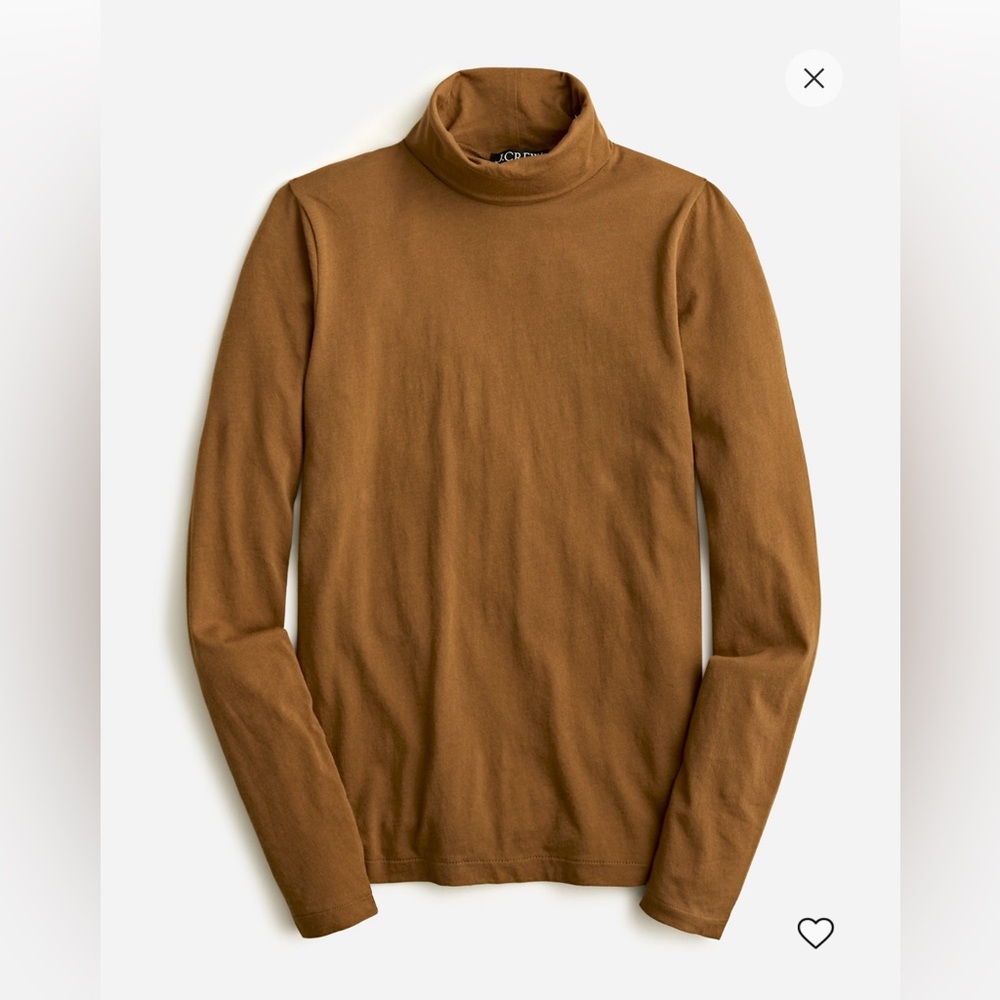 J Crew Women’s Tissue Turtleneck in Rich Coffee Size M, like-new